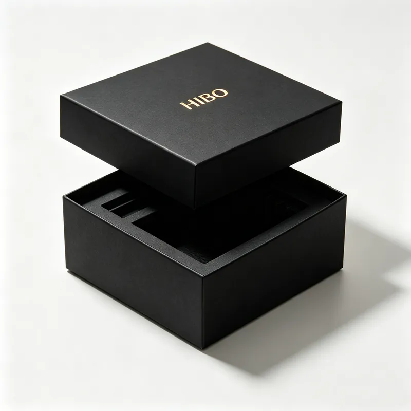 Why Choose Hibobestgift | Custom Paper Packaging Factory 5 Why choose us: custom lid and base box with printed sleeve