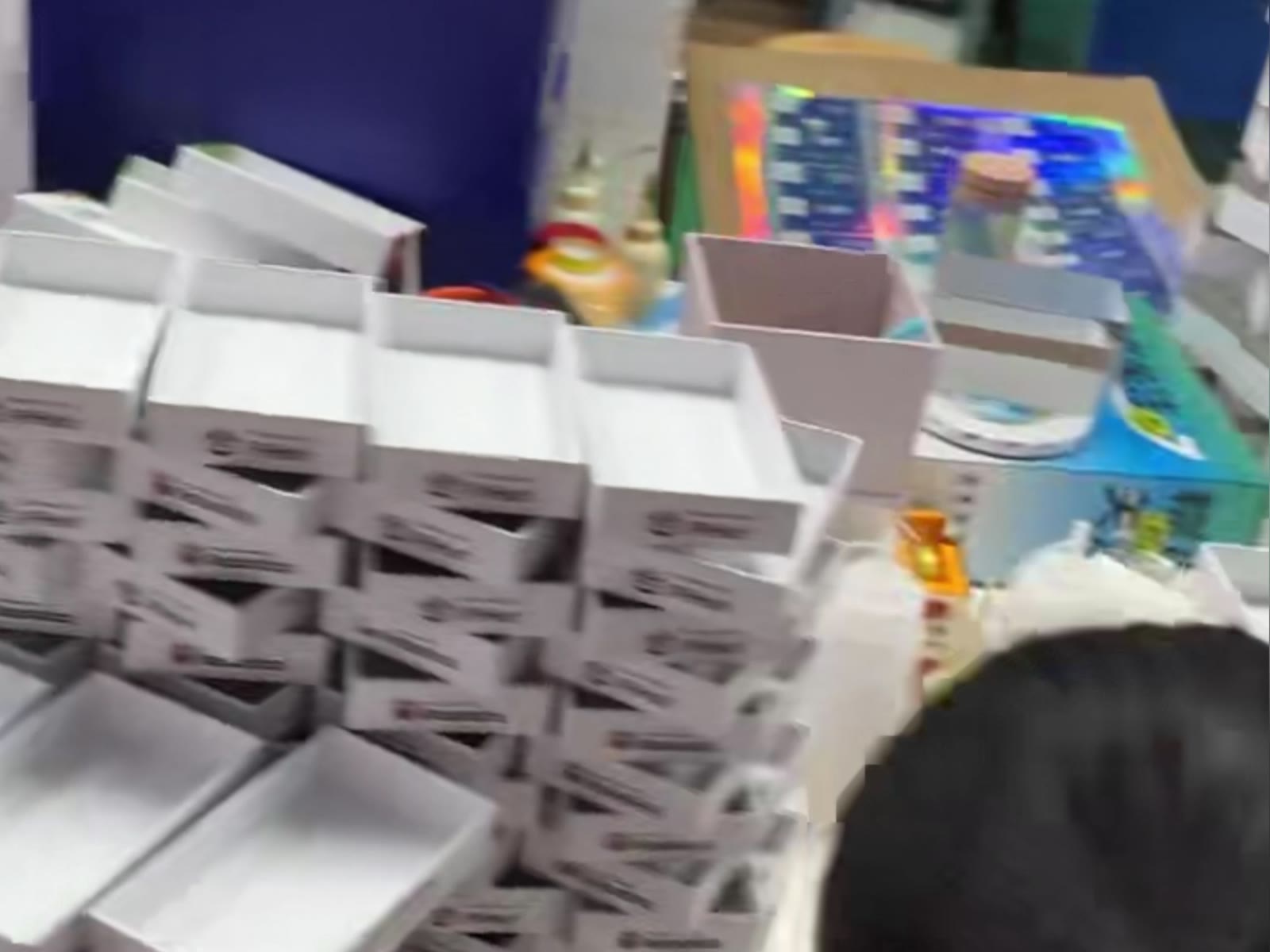 Why Choose Hibobestgift | Custom Paper Packaging Factory 9 Finished rigid paper boxes stacked in trays after assembly